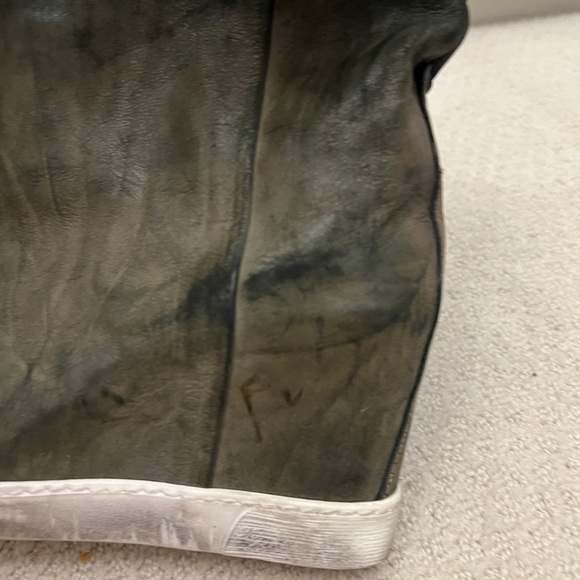 Gregory’s Amaranti army green leather & suede wedge booties 41/10 - Picture 4 of 11